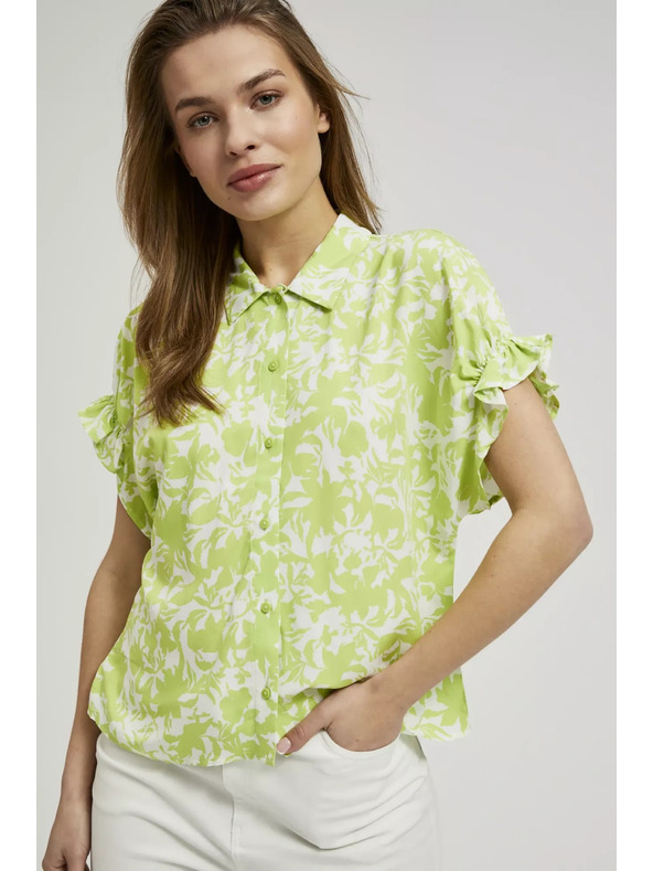 Moodo Zöld ing ráncolt ujjakkal Moodo