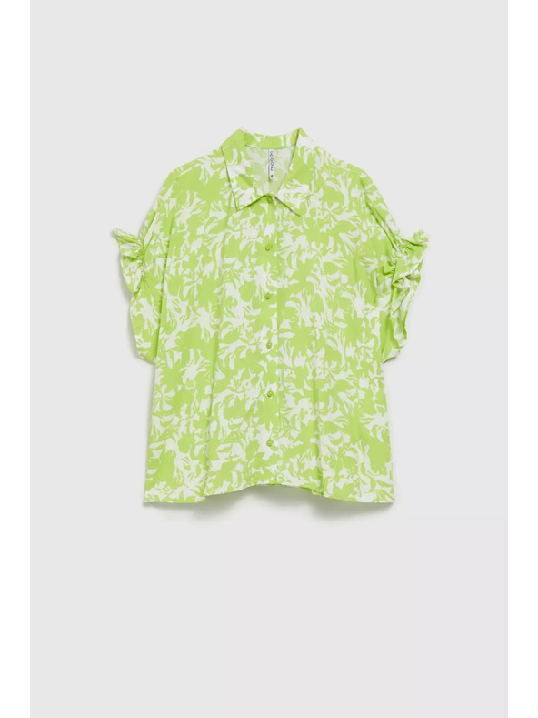 Moodo Zöld ing ráncolt ujjakkal Moodo