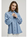 Moodo Kék lyocell ing gallérral, gombokkal Moodo