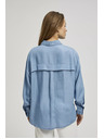 Moodo Kék lyocell ing gallérral, gombokkal Moodo