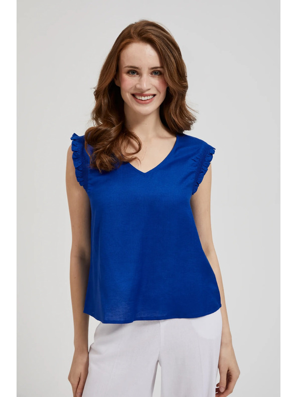 Moodo Kék ing fodros vállal Moodo