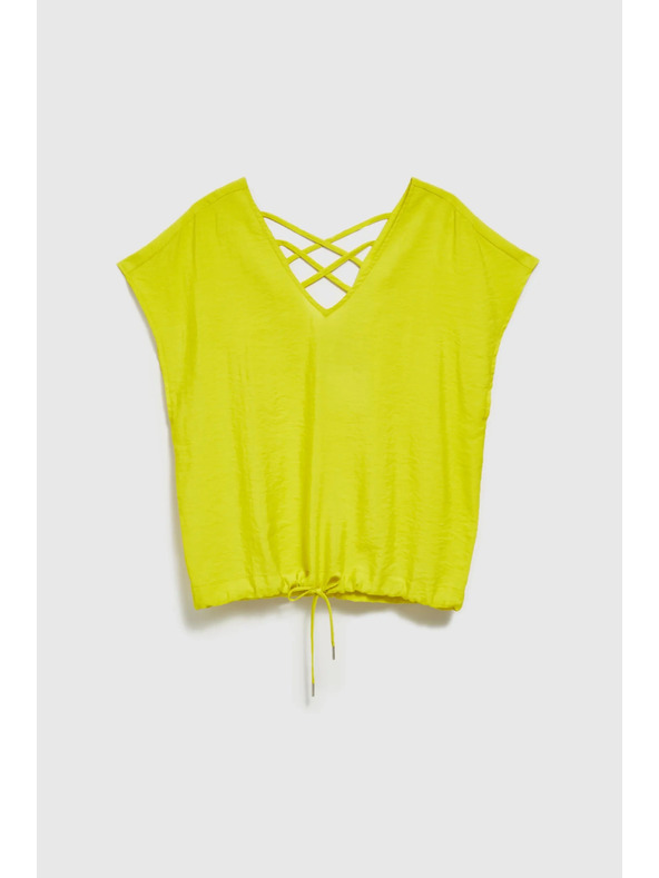 Moodo V-nyakú ing derékban megkötővel, zöld Moodo