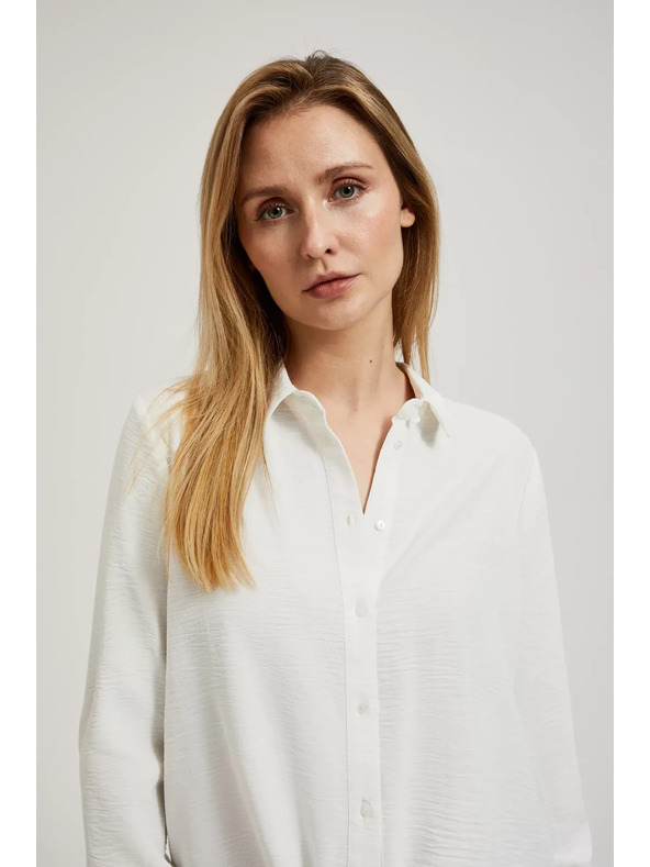 Moodo Hosszú ujjú ing megkötővel, fehér Moodo