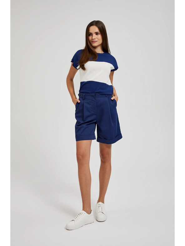 Moodo Sötétkék térdig érő rövidnadrág Moodo