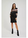 Moodo Ceruska szoknya díszgombokkal fekete Moodo