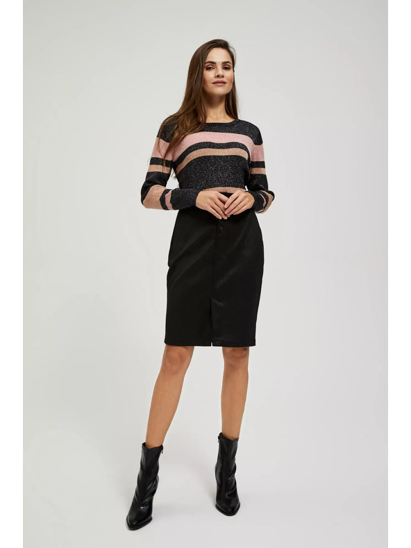 Moodo Ceruska szoknya díszgombokkal fekete Moodo