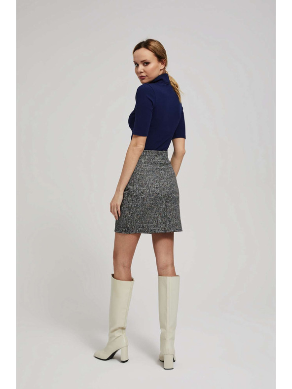 Moodo Karcsúsított fekete szoknya Moodo