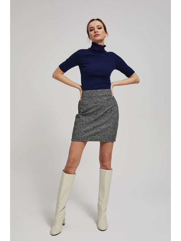 Moodo Karcsúsított fekete szoknya Moodo