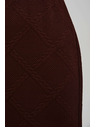 Moodo Karcsúsított gesztenyebarna térdig érő szoknya Moodo