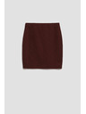 Moodo Karcsúsított gesztenyebarna térdig érő szoknya Moodo