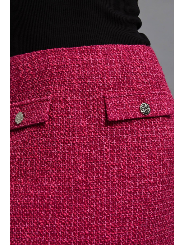 Moodo Tweed stílusú szoknya rózsaszín Moodo