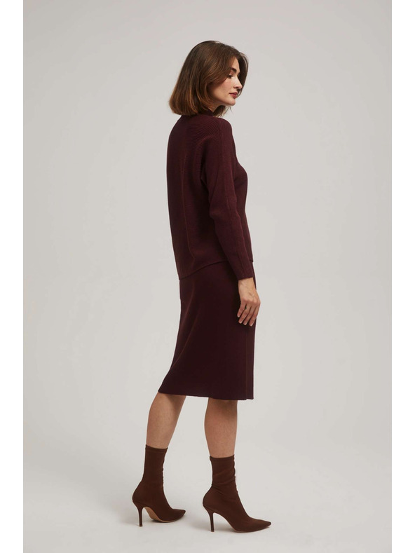 Moodo Karcsúsított kötött szoknya gesztenyebarna Moodo