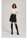 Moodo A-vonalú szoknya bőrutánzattal fekete Moodo