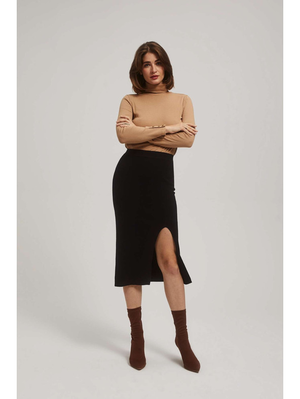 Moodo Midi ceruska szoknya oldalsó hasítékkal fekete Moodo