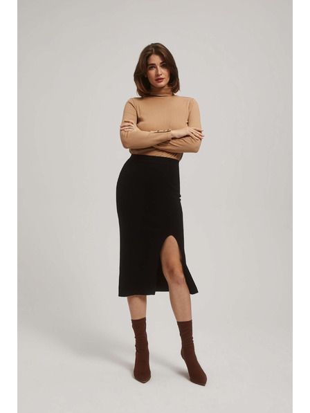 Moodo Midi ceruska szoknya oldalsó hasítékkal fekete Moodo