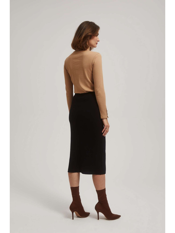 Moodo Midi ceruska szoknya oldalsó hasítékkal fekete Moodo