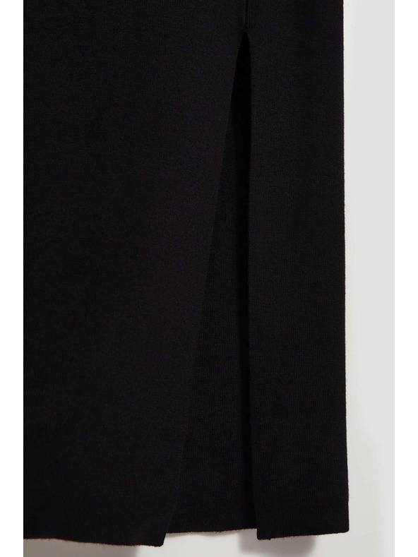 Moodo Midi ceruska szoknya oldalsó hasítékkal fekete Moodo