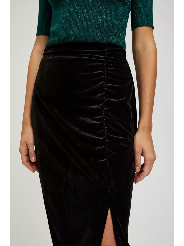 Moodo Bársony szoknya oldalsó hasítékkal Moodo