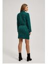 Moodo Tweed stílusú szoknya díszgombokkal smaragdzöld Moodo