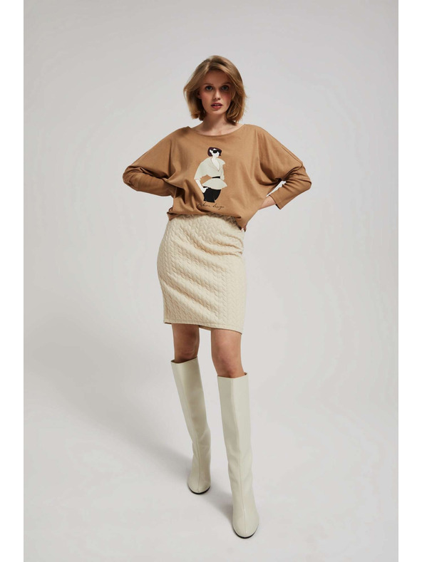 Moodo Homok színű ceruska szoknya Moodo