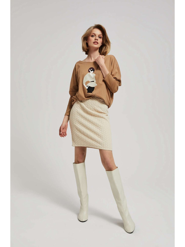 Moodo Homok színű ceruska szoknya Moodo