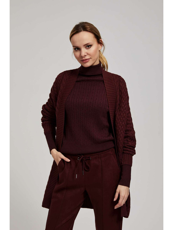 Moodo Hosszú kardigán gesztenyebarna Moodo