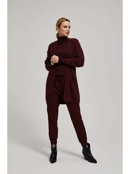 Moodo Hosszú kardigán gesztenyebarna Moodo