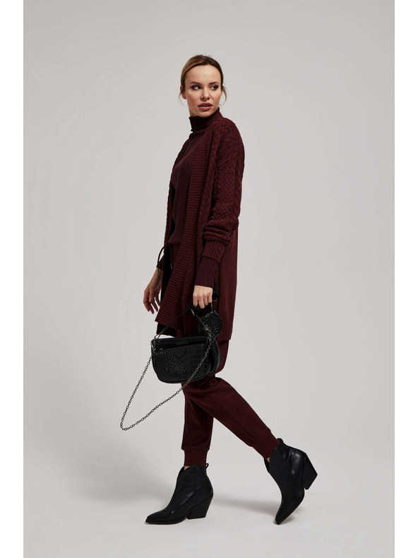 Moodo Hosszú kardigán gesztenyebarna Moodo