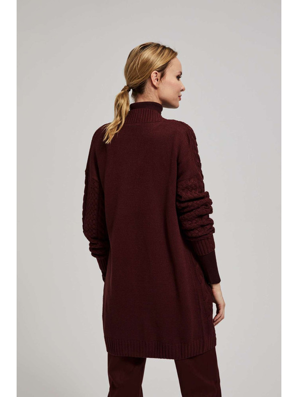 Moodo Hosszú kardigán gesztenyebarna Moodo