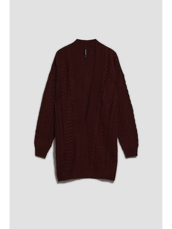 Moodo Hosszú kardigán gesztenyebarna Moodo