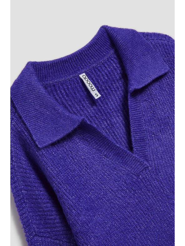 Moodo V-nyakú pulóver lila Moodo
