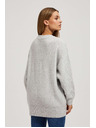 Moodo Díszített kötött pulóver világosszürke Moodo