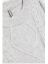 Moodo Díszített kötött pulóver világosszürke Moodo