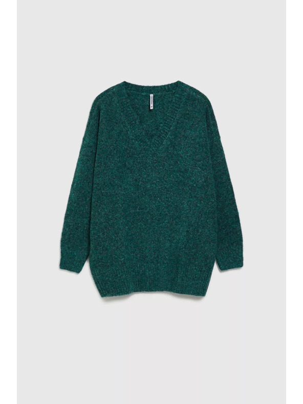 Moodo Moodo sima V-nyakú pulóver