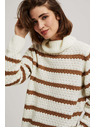 Moodo Moodo csíkos pulóver és nyak