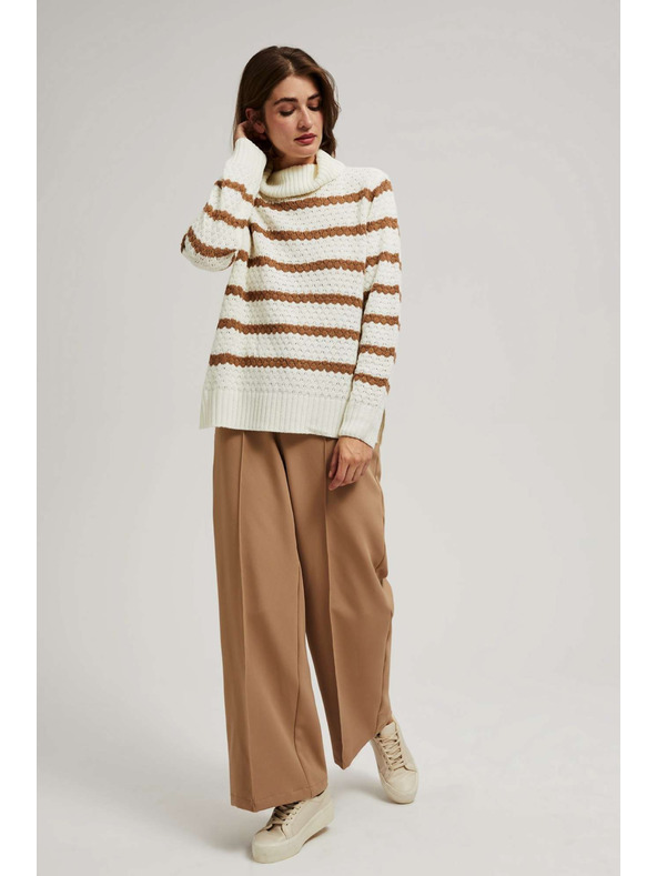 Moodo Moodo csíkos pulóver és nyak