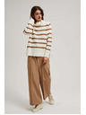 Moodo Moodo csíkos pulóver és nyak