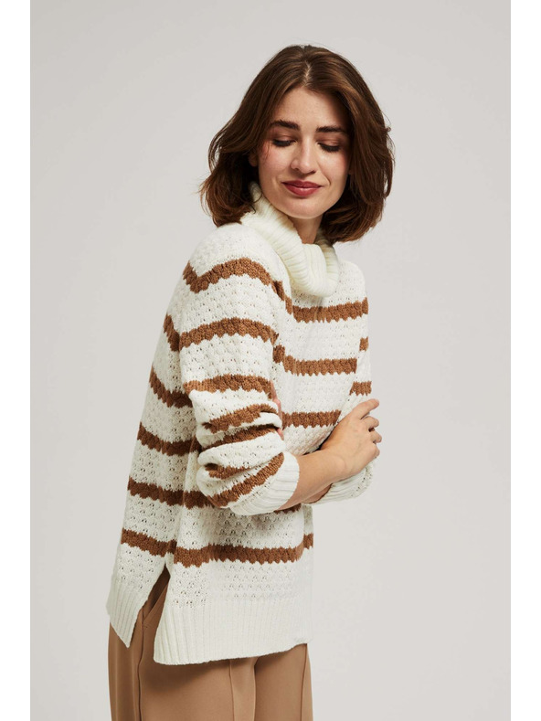 Moodo Moodo csíkos pulóver és nyak