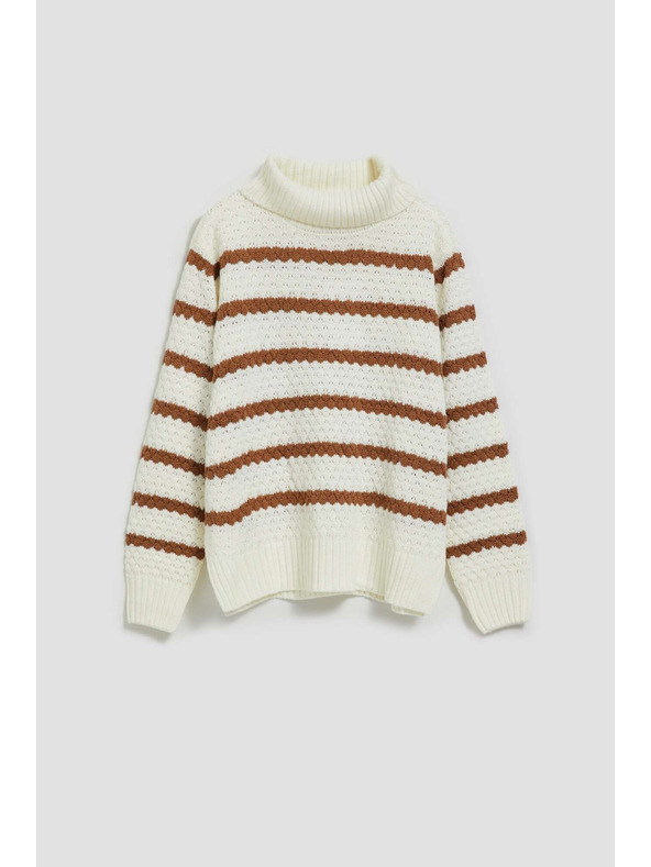 Moodo Moodo csíkos pulóver és nyak