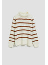 Moodo Moodo csíkos pulóver és nyak