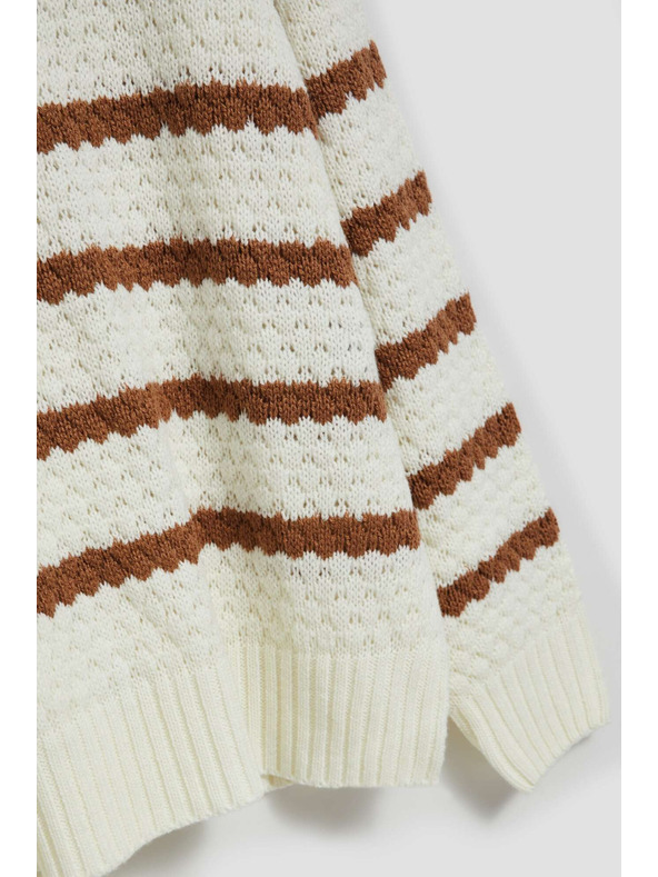 Moodo Moodo csíkos pulóver és nyak