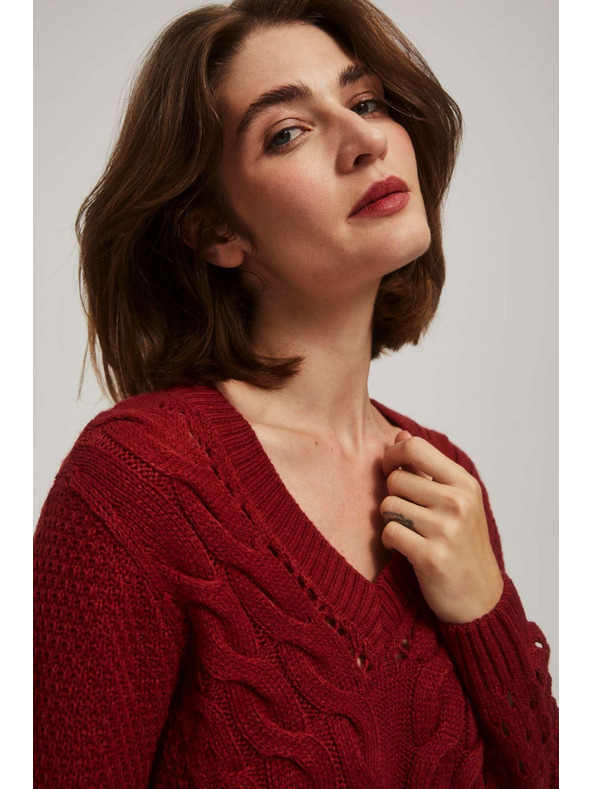 Moodo Moodo áttört ujjú pulóver