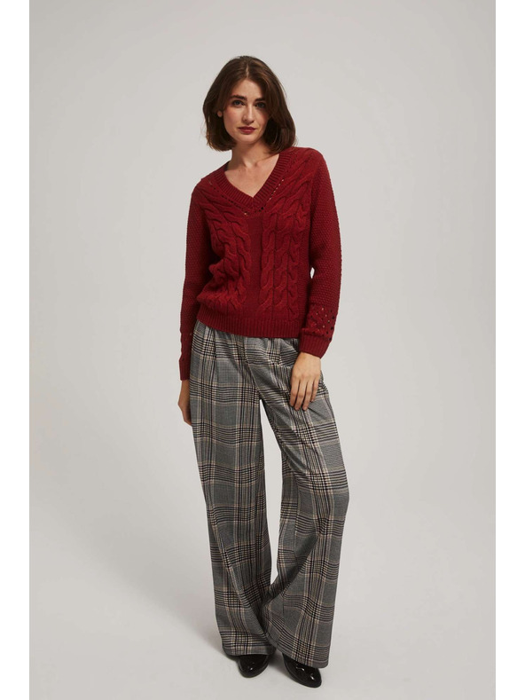 Moodo Moodo áttört ujjú pulóver