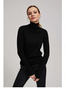Moodo Moodo fekete vékony nyakú pulóver