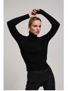 Moodo Moodo fekete vékony nyakú pulóver