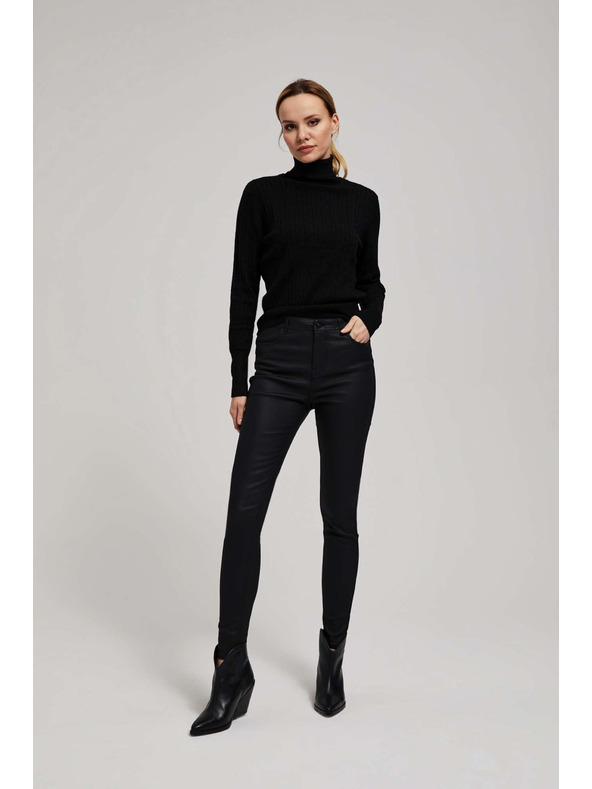 Moodo Moodo fekete vékony nyakú pulóver