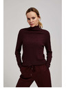 Moodo Moodo gesztenyebarna vékony nyakú pulóver