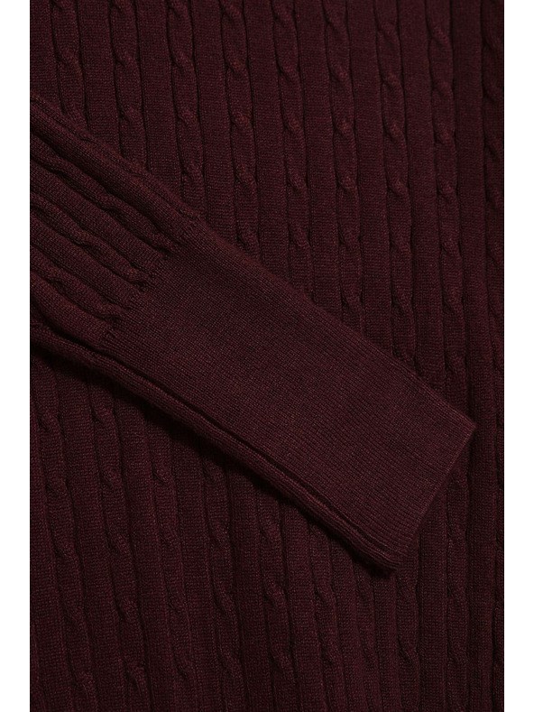 Moodo Moodo gesztenyebarna vékony nyakú pulóver