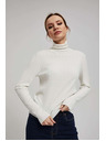 Moodo Moodo gyöngyházszínű vékony nyakú pulóver