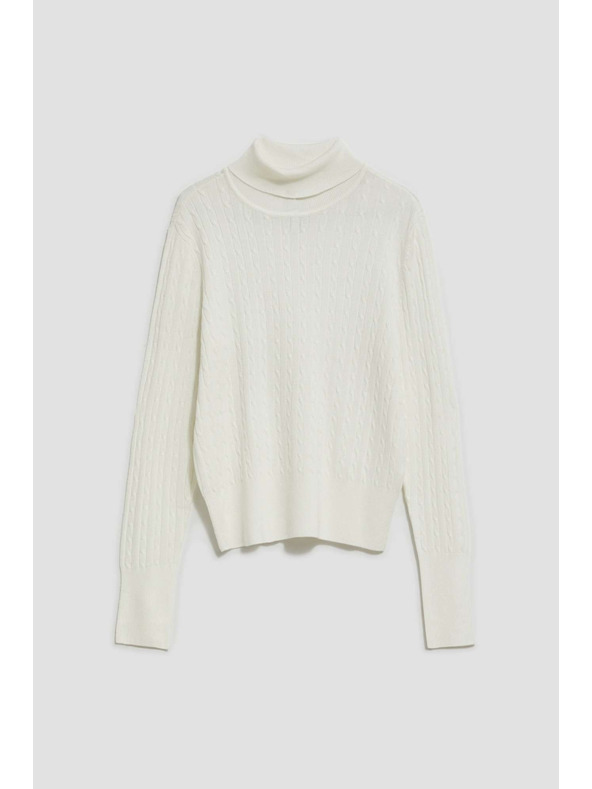 Moodo Moodo gyöngyházszínű vékony nyakú pulóver